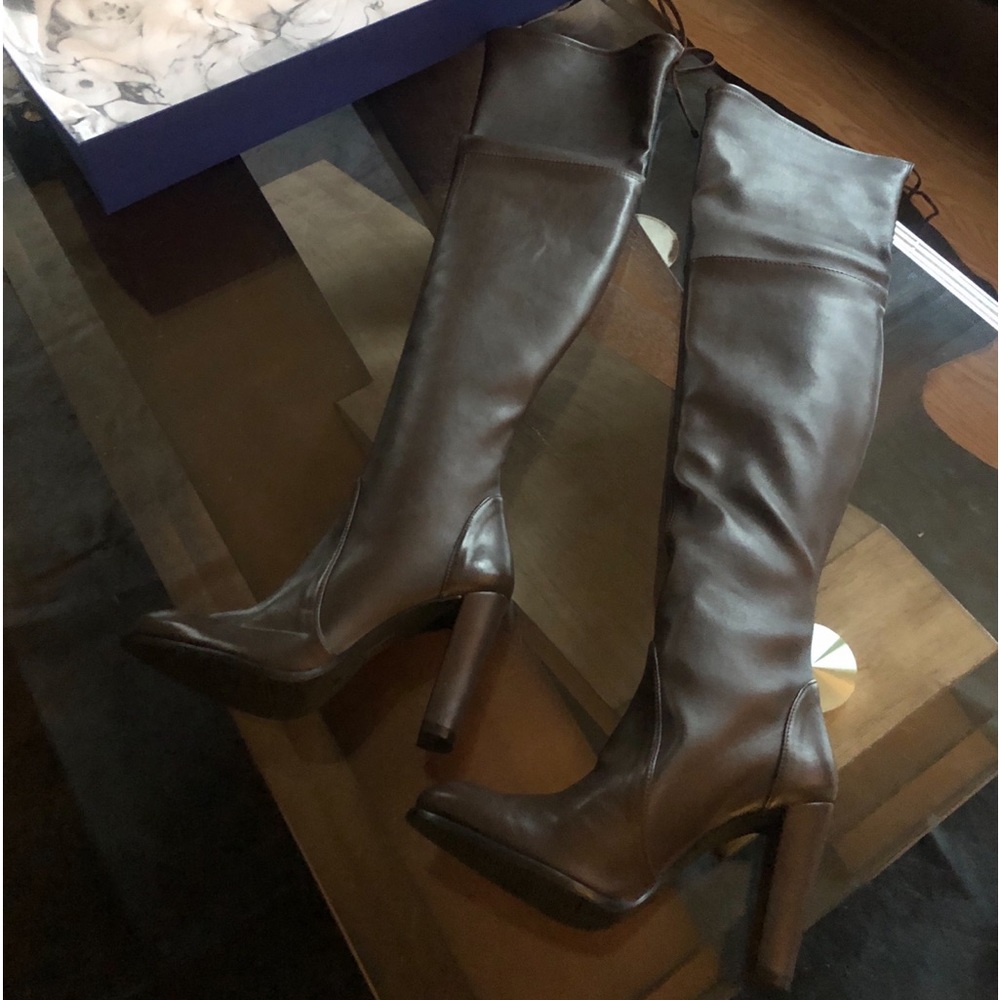 STUART WEITZMAN Over The Knee Boots Walnut